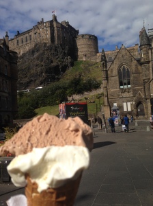 Enjoying my gelato with a fantastic view!!