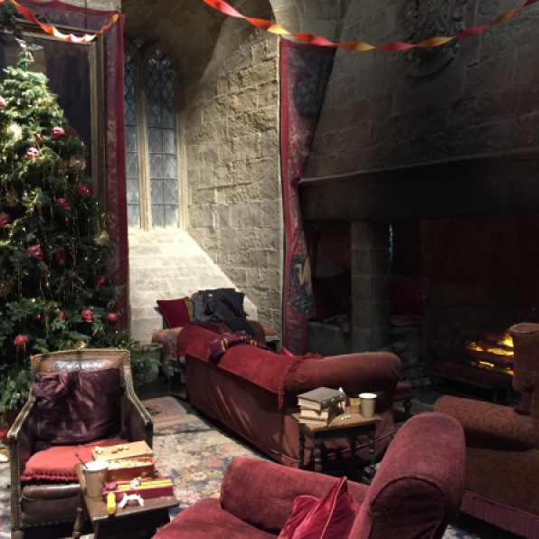 Gryffindor common room and fireplace