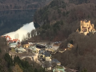 View of Hohenschwangau village from the Castle terrace.
